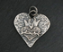 Sterling Silver Handmade Heart on Heart  Pendant, (AF-187)